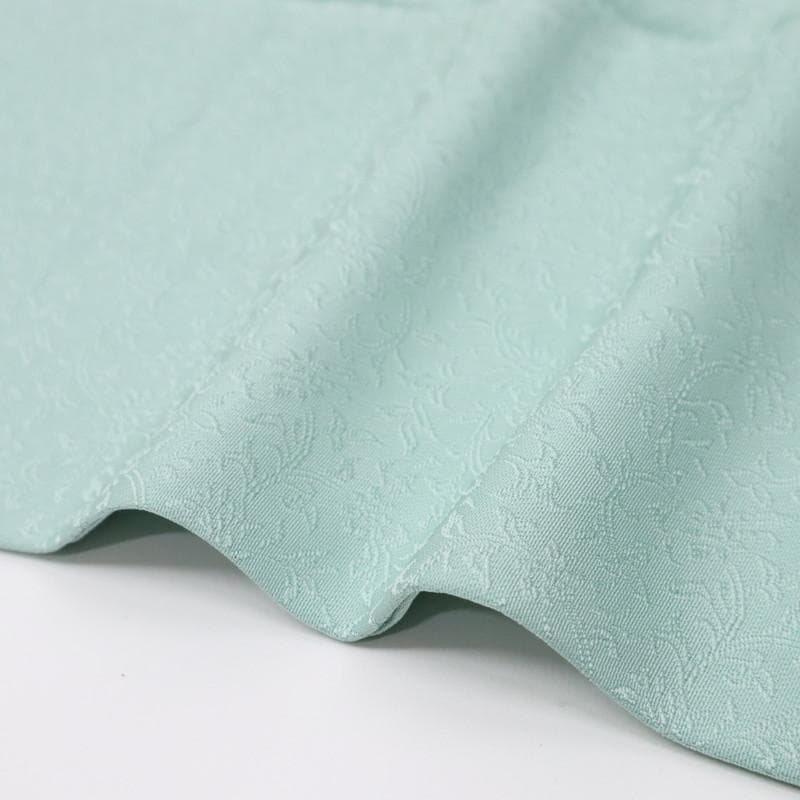 《Happy★長尺■色無地◆淡いグリーン■細やか花唐草地紋◆IG1-4》