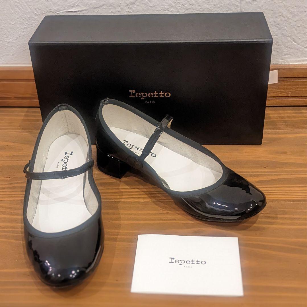 【セール中!!】証明書付 Repetto Rose メリージェーン 黒 エナメル repetto（レペット） 【NEW SIZE】repetto パンプス Rose Mary Jane AD