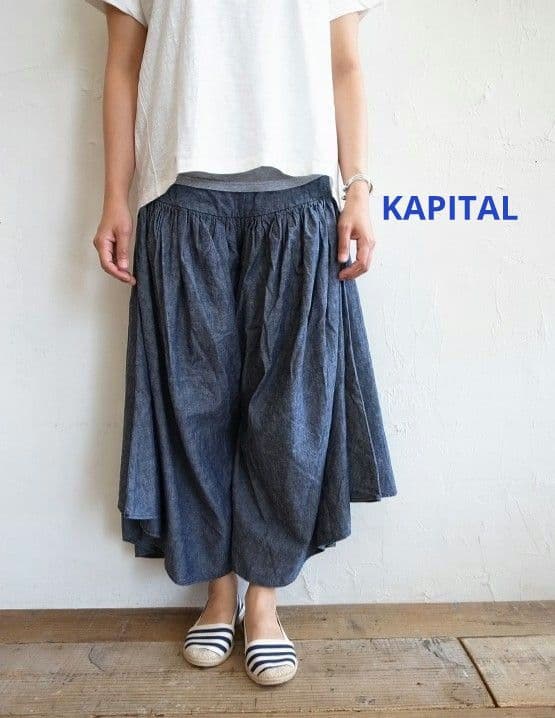 美品 00 キャピタル KAPITAL IDG シャンブレー アミッシュパンツ 美品 00 キャピタル KAPITAL IDG シャンブレー アミッシュパンツ