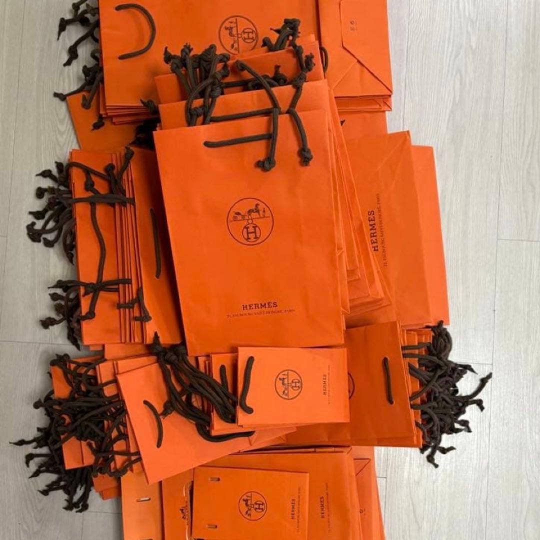 エルメス ショッパー 紙袋　大、中、小まとめ110枚セット 楽天市場】エルメス HERMES 純正 正規オレンジショッパー 正規店