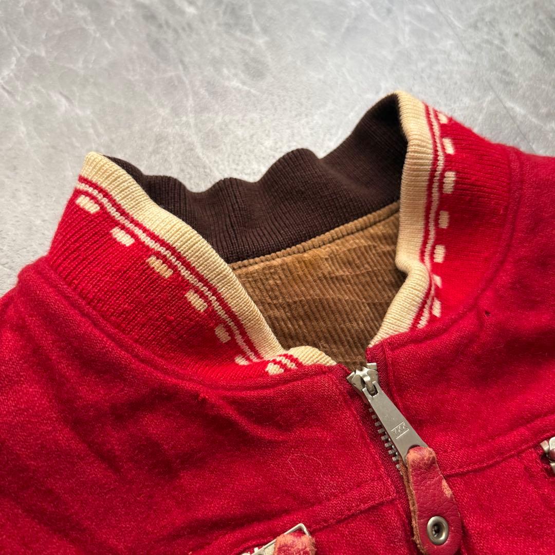 POSH BOY コーデュロイ ウールスタジャン リバーシブル 中綿入り