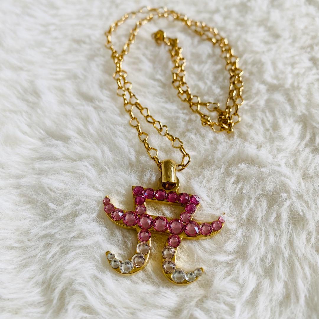 希少】浜崎あゆみ ネックレス Aマーク ゴールド ラインストーン ハート