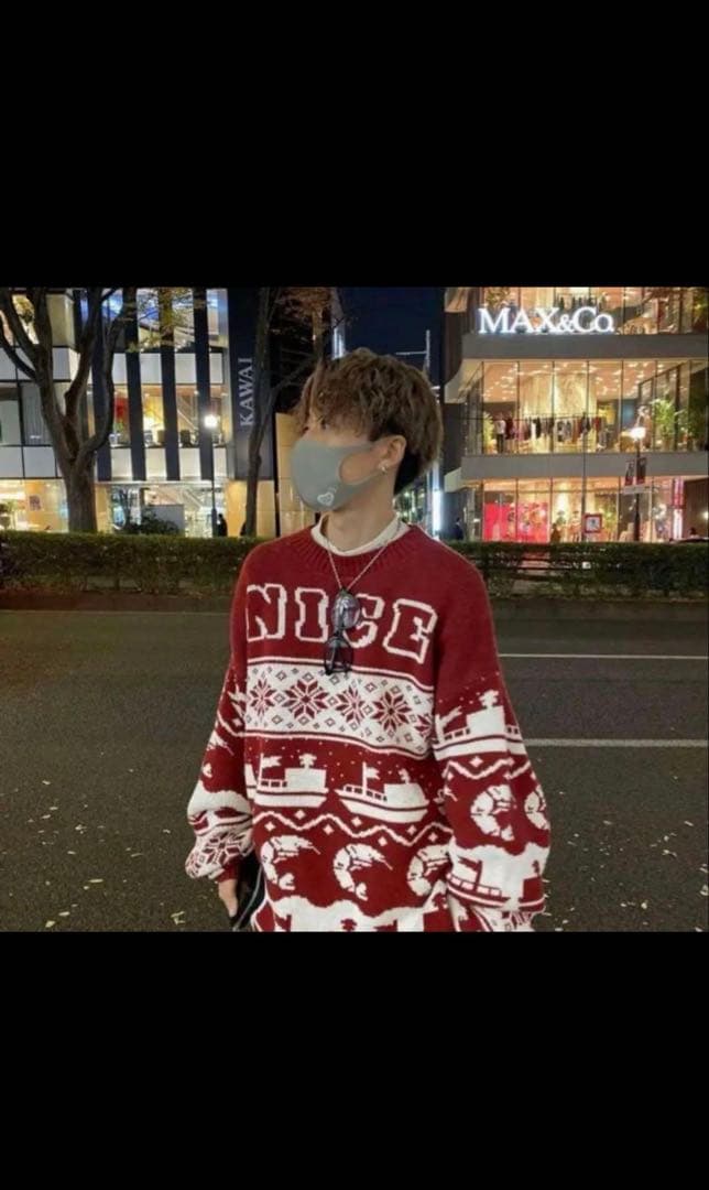 N*様 【コムドットゆうた着用モデル】keboz ニットL 入手困難 コムドットゆうた着用モデル] kebozニットL 入手困難 - メルカリ