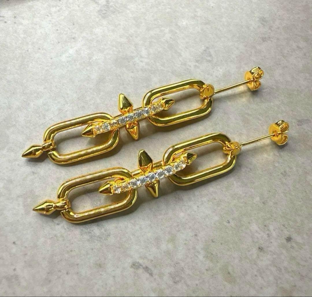 高品質 タイタンスパイクピアス✨登坂広臣 ØMI 着用モデル イエロー