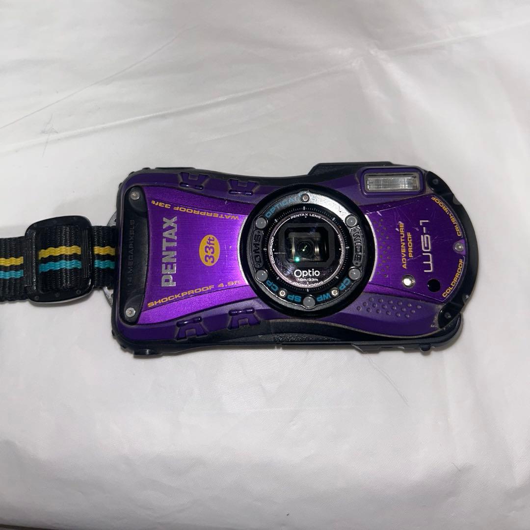 PENTAX Optio パープル WG-1 PENTAX OPTIO WG-1,Purple,5x,2.7in,14MP,WP/SP Excellent from JAPAN
