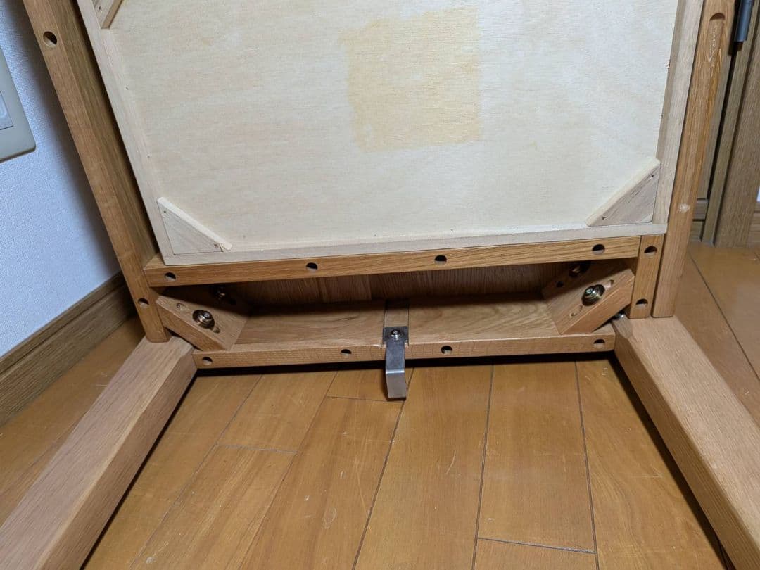 《送料込》無印良品 木製デスク 引出しオーク材 110 事務 学習勉強机テーブル