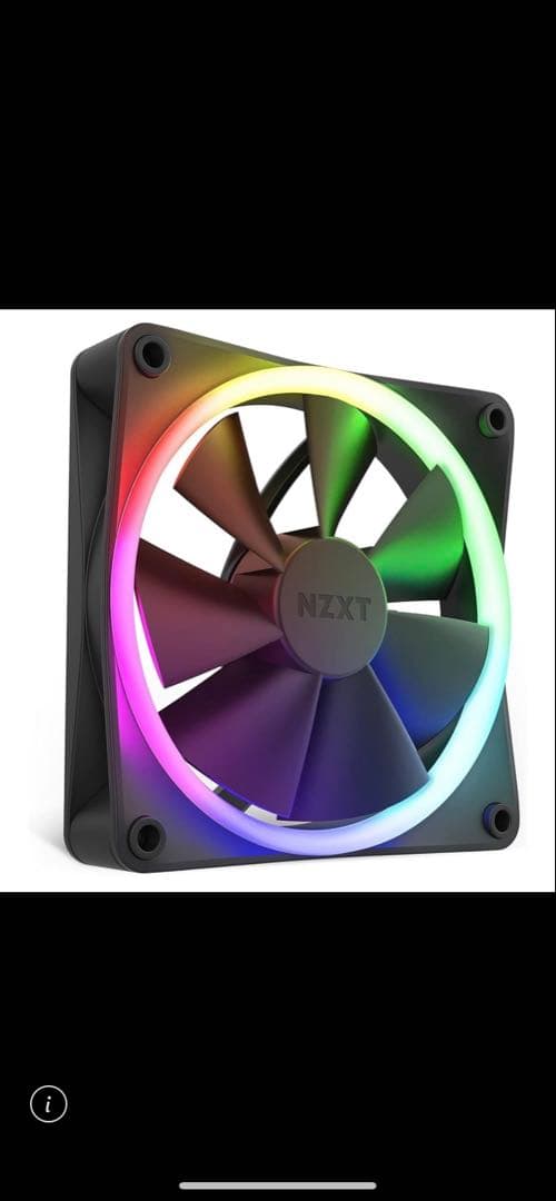 NZXT 120mm RGBファンとコントローラーセット NZXT F120 RGB DUO 48.58 CFM 120 mm Fans 3-Pack (RF-D12TF-B1
