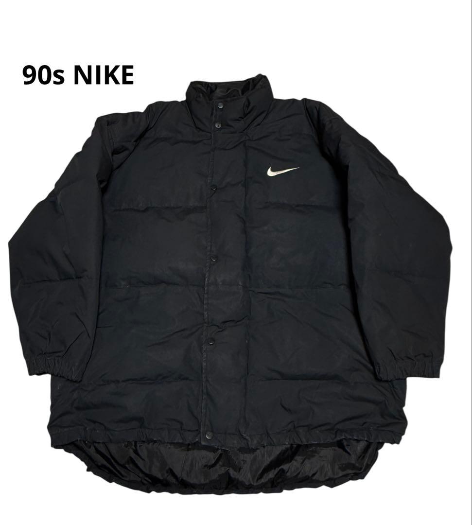 90s NIKE ダウンジャケット L ブラック - メルカリ