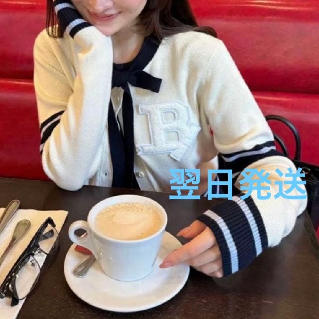 bibiy B. CLUB TIE CARDIGAN ホワイト - メルカリ