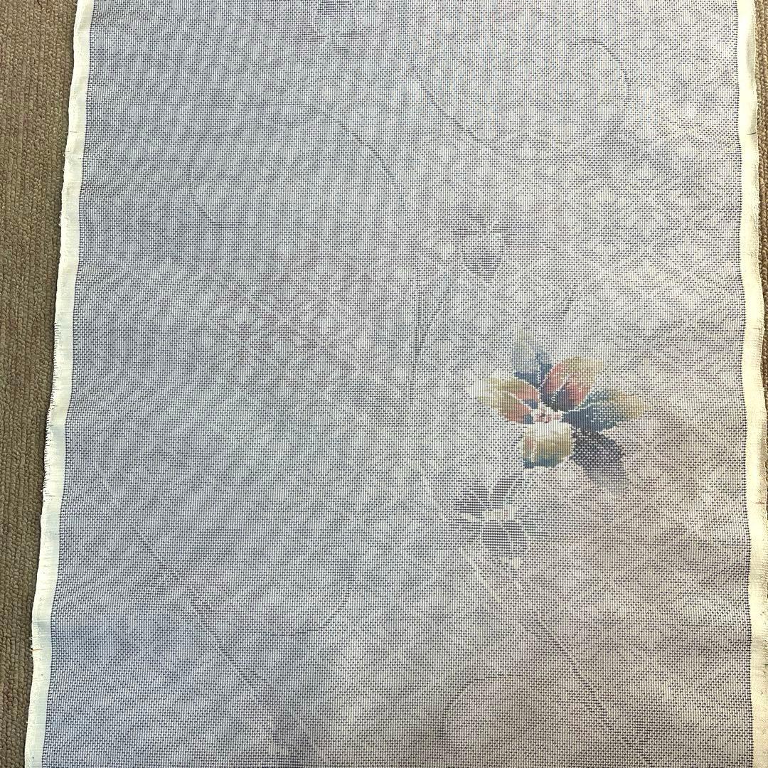 大島紬 都喜ヱ門 薄紫色 花柄 絹 着物反物 約12m 白大島 - メルカリ