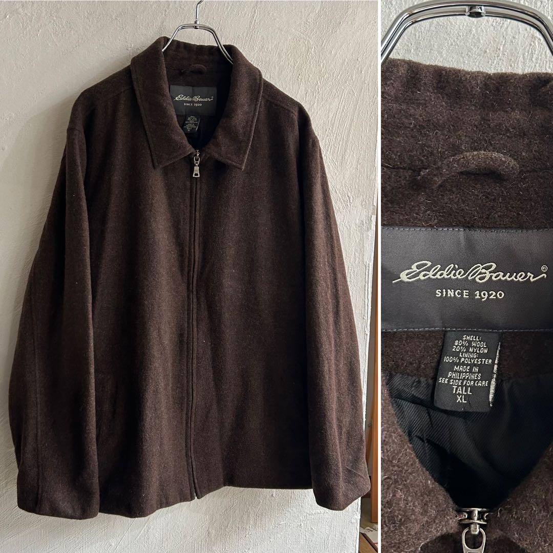 90S Eddie Bauer ジップアップ ハーフコート エディーバウアー 90's Eddie Bauer Patterned Fleece / XXL 90年代エディーバウアーの総