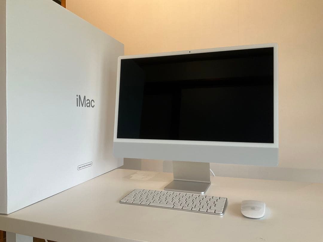 Apple iMac M1 24インチ8GB 256GB シルバー Apple 24 in. iMac with Retina 4.5K 8 core M1 8GB 256GB MGTF3LL A