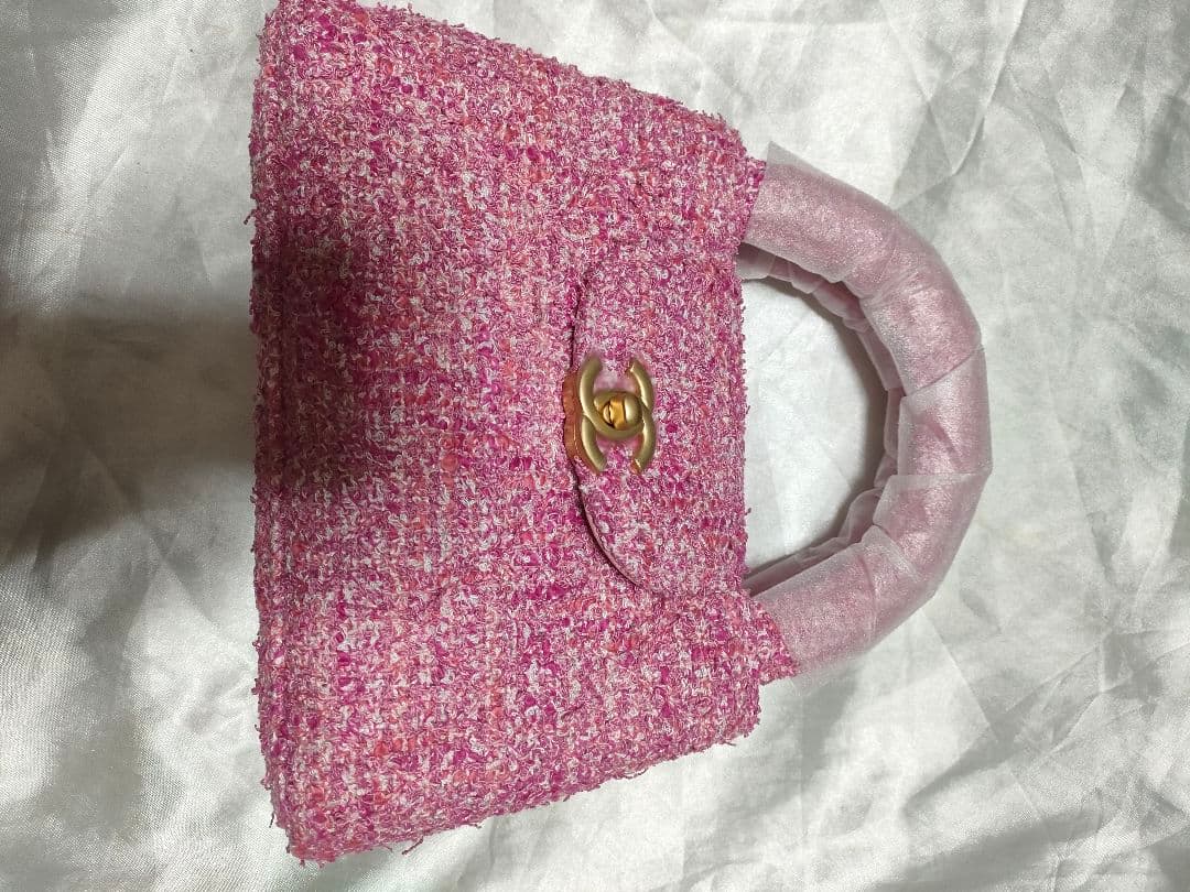 CHANEL ピンク ツイード ショルダーバッグ ノベルティ - メルカリ