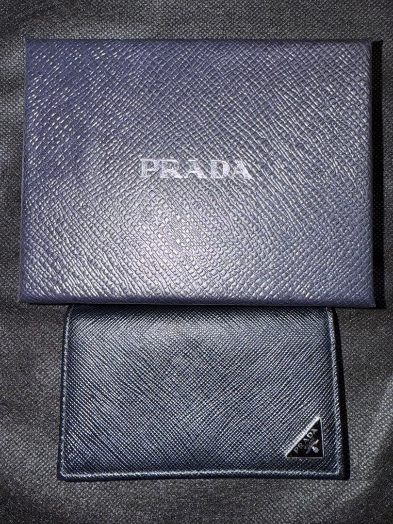 PRADA ブラックレザー 名刺入れ【週末限定セール】 新品]PRADA ブラックレザー 名刺入れ プラダ サフィアーノ SAFFIANO