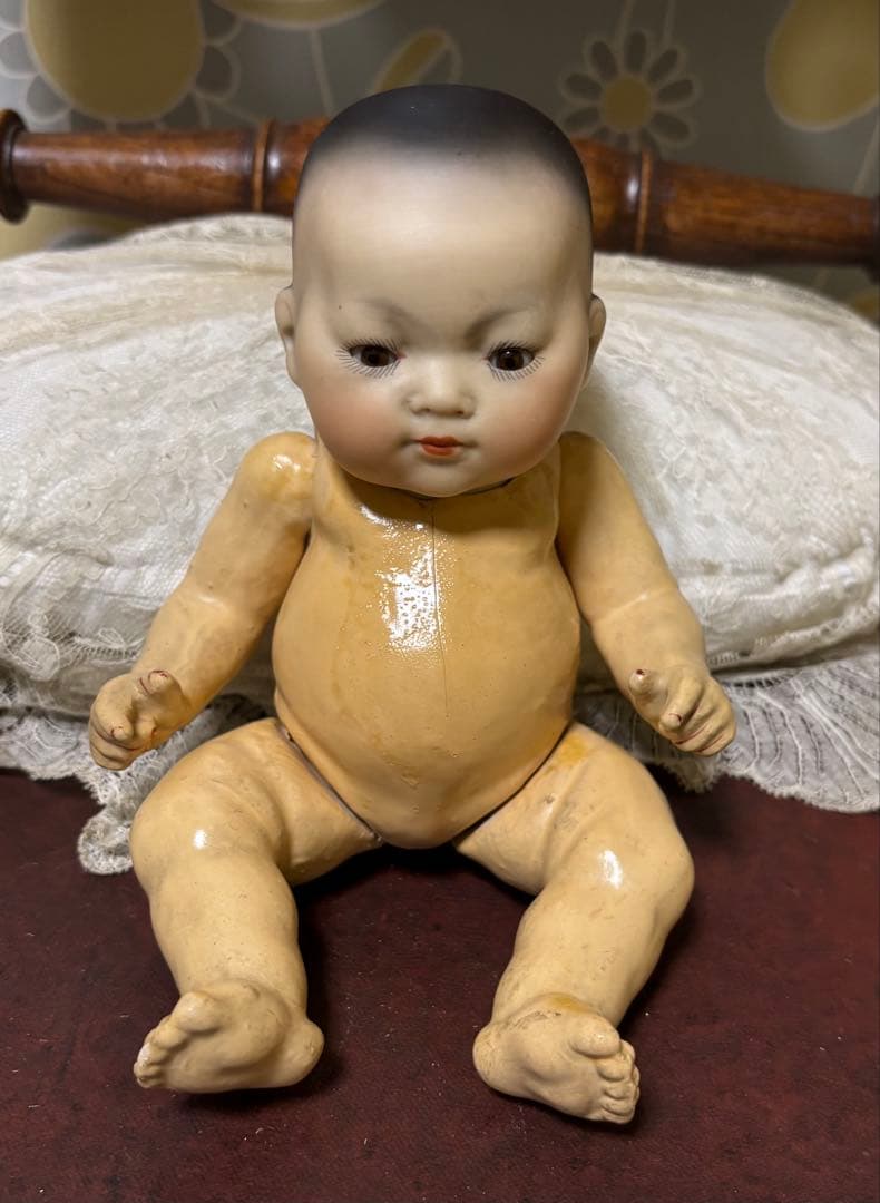 アンティークビスクドール アーモンドマルセル オリエンタルベビー
