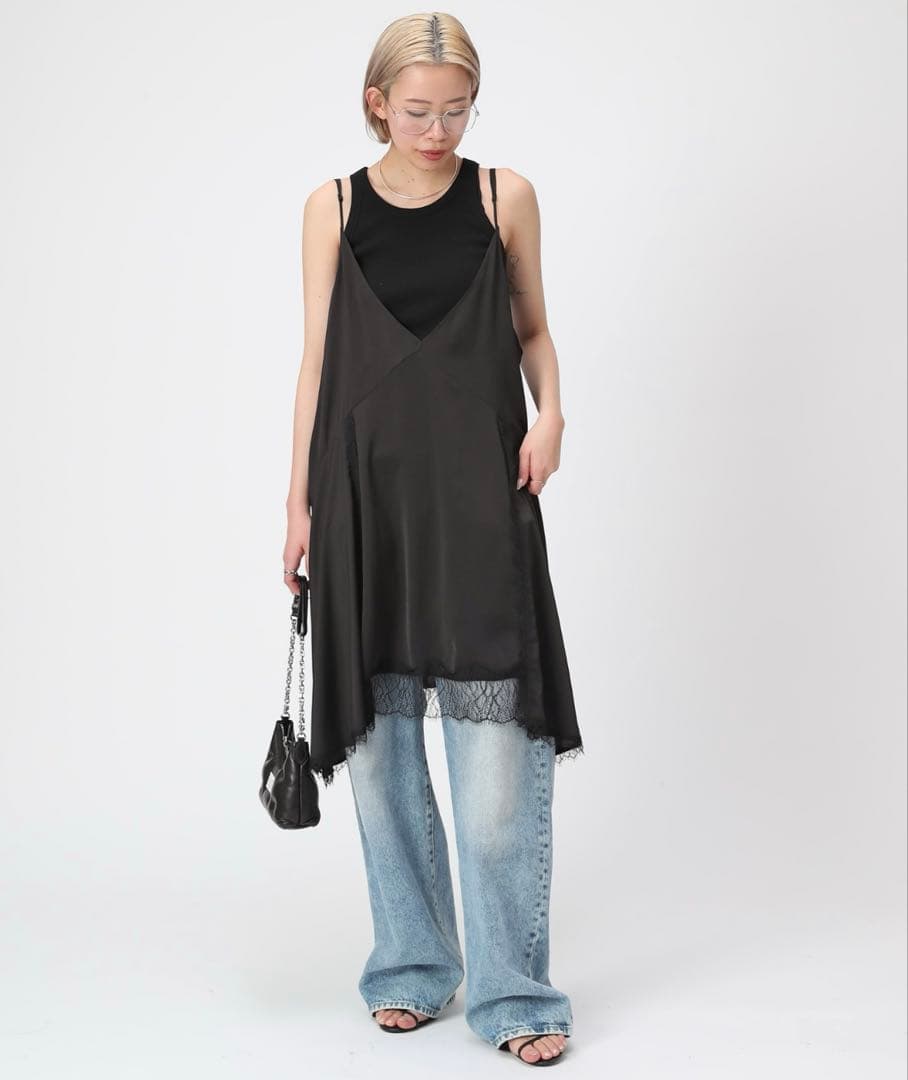 ap studio レースドッキングキャミワンピース AP STUDIO ワンピース レースドッキングキャミワンピース : ZOZOTOWN