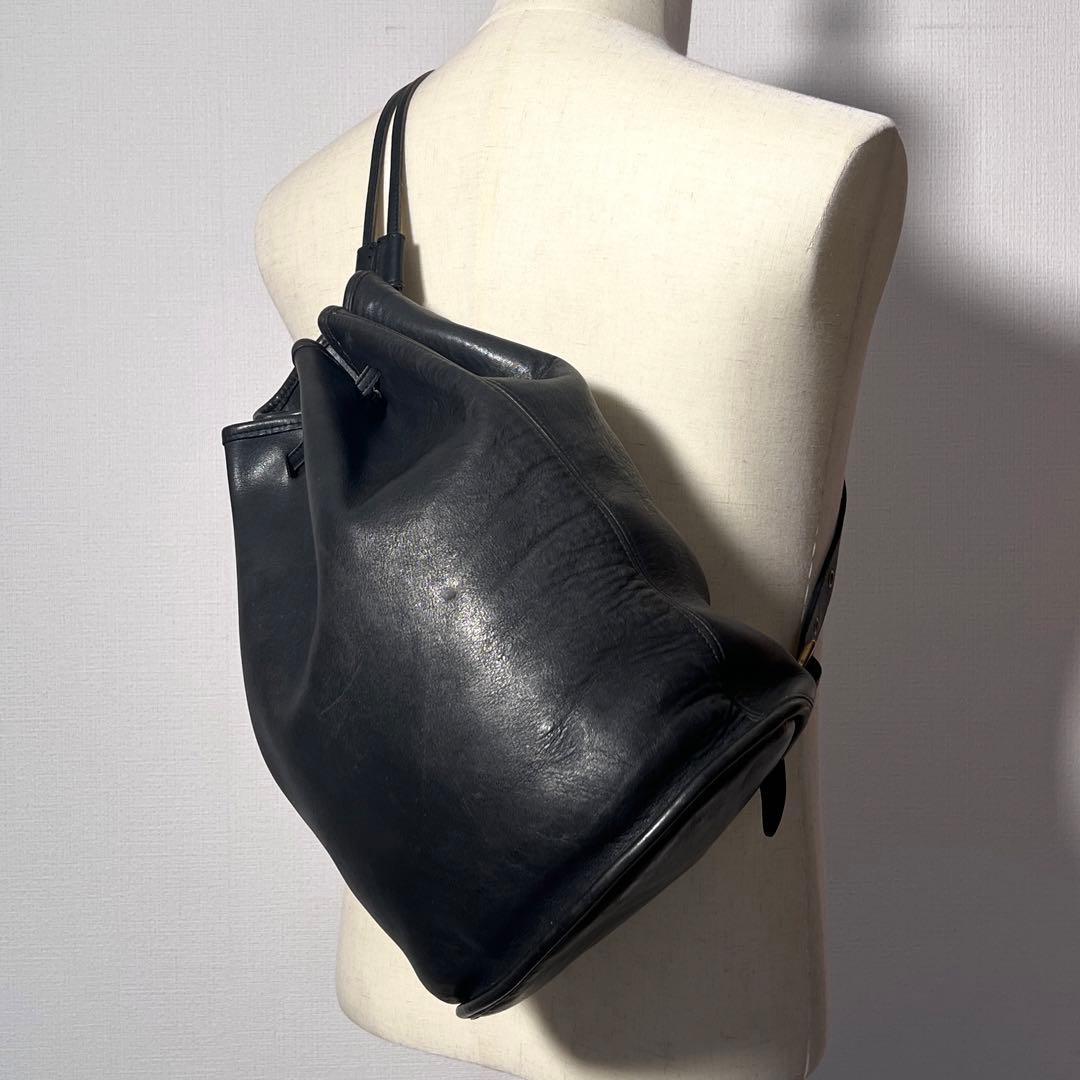 美品】オールドコーチ 巾着ショルダーバッグ ブラック 9929 西口修平氏