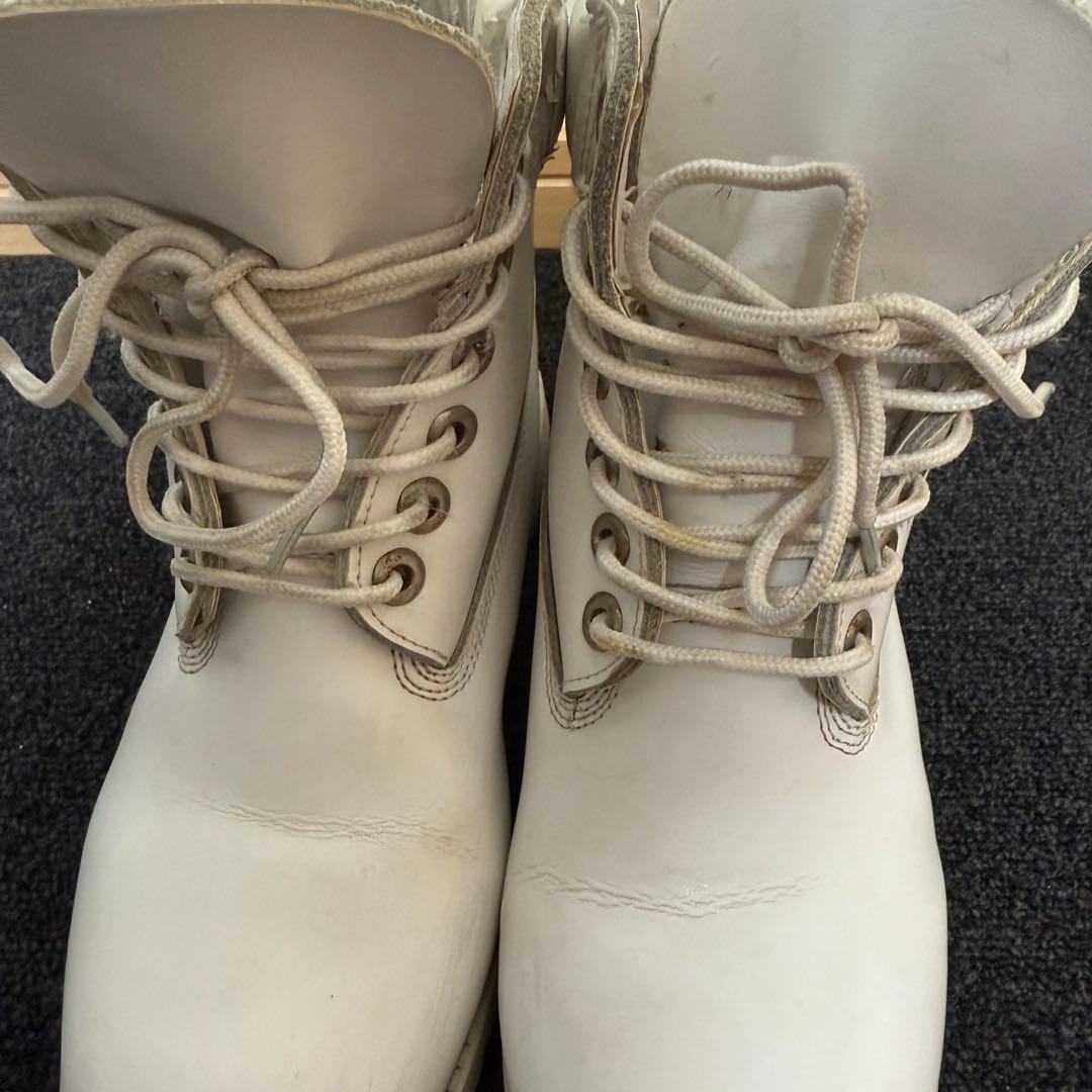 レア! ティンバーランド 白 ブーツ 25.5cm レザー ホワイト - メルカリ
