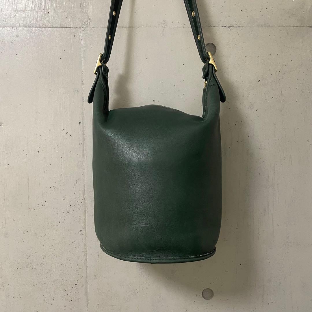 オールドコーチ バケツ型 ショルダーバッグ グリーン - メルカリ