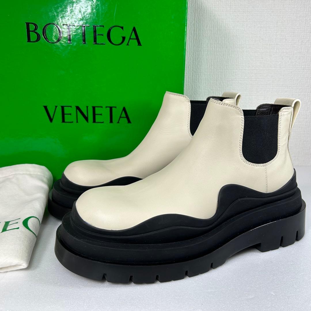 1/31限定価格【箱 保存袋付】BOTTEGA VENETA サイドゴア タイヤ ボッテガヴェネタ ボッテガヴェネタ レザー タイヤ サイドゴア