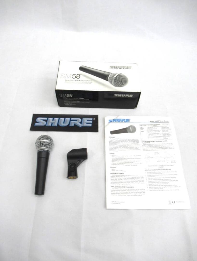 SHURE SM58 マイク 本体と付属品 SHURE ダイナミックマイク SM58SE(マイクスタンド・マイクケーブル