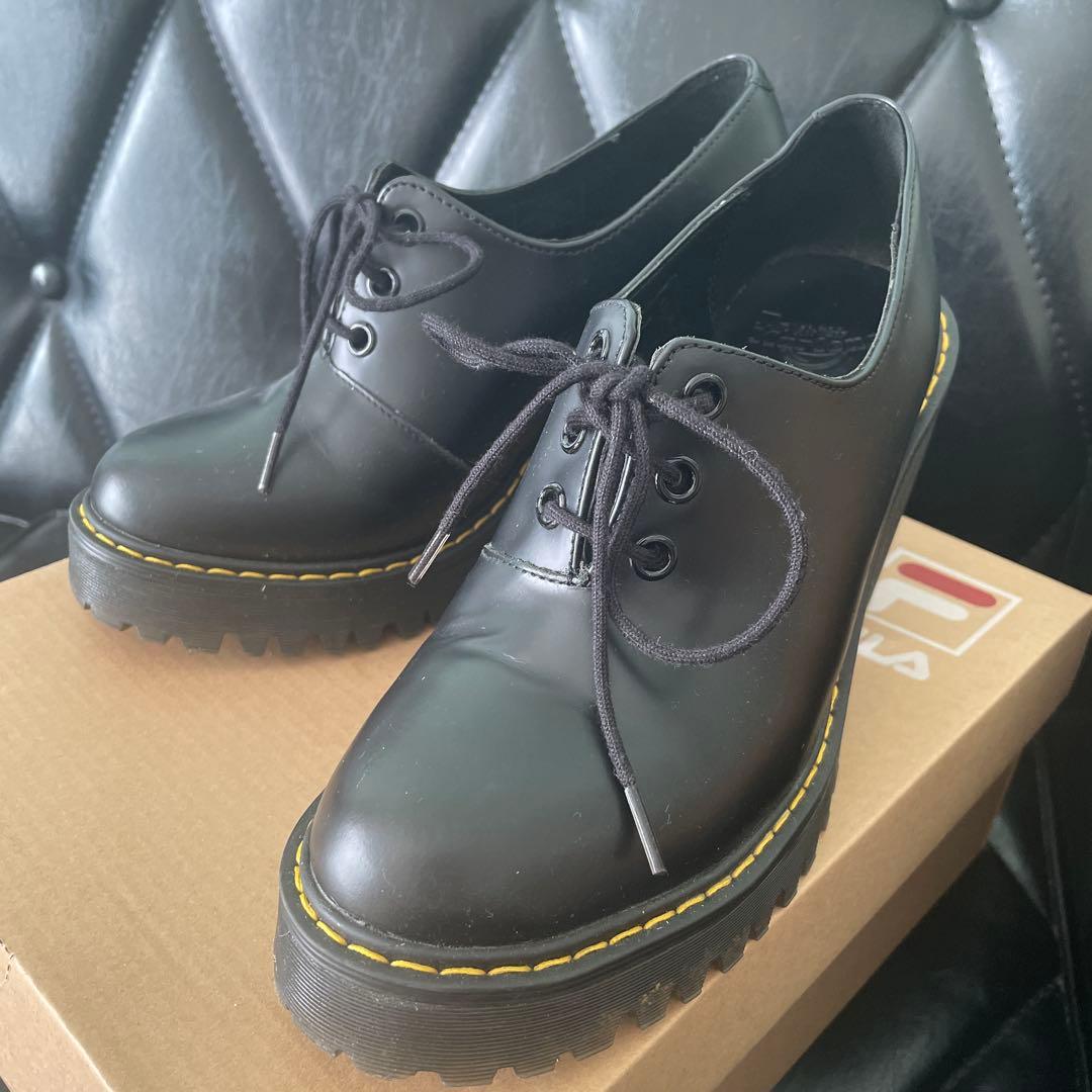 ドクターマーチン salome uk4厚底レースアップシューズ 黒 - メルカリ