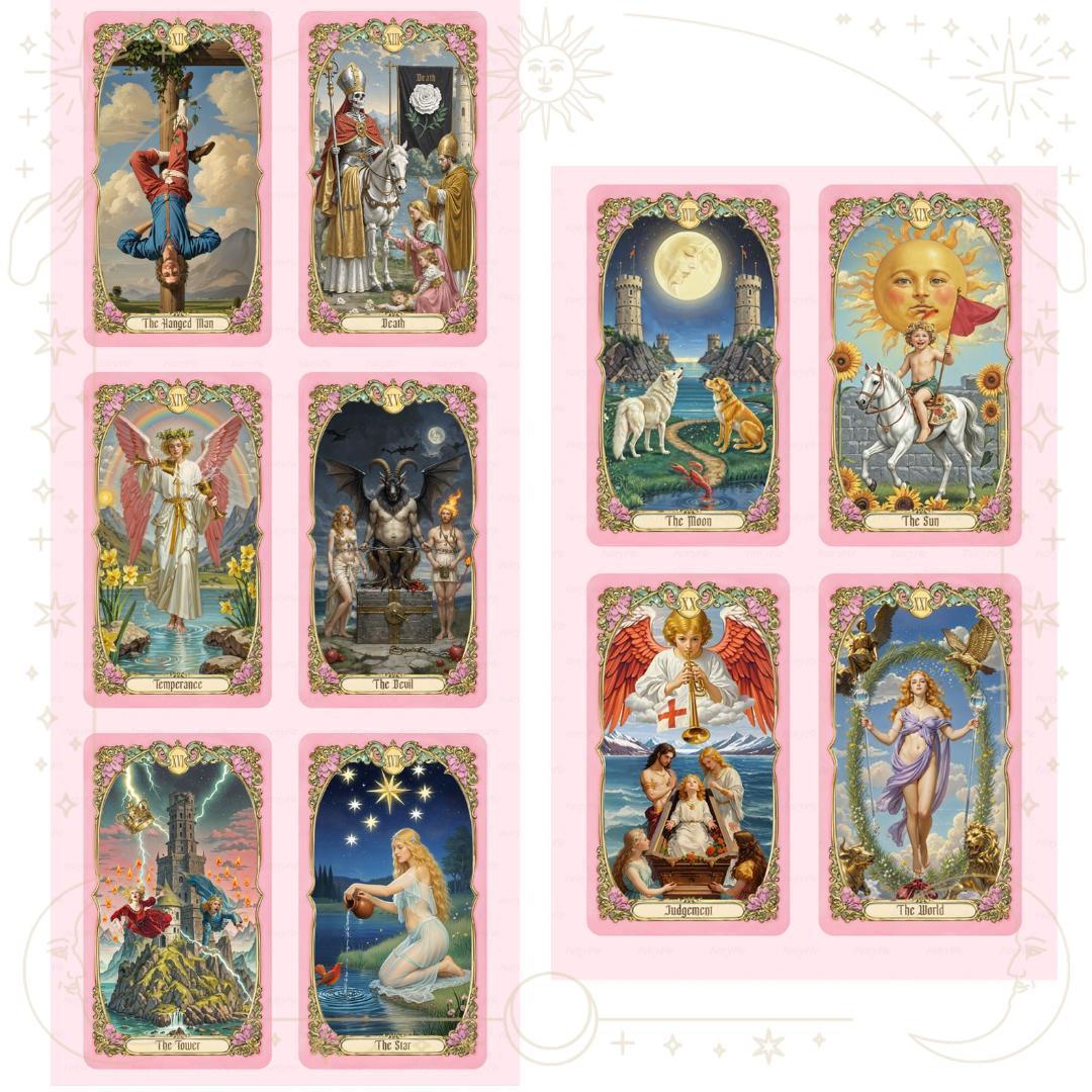 正規品タロットカード】上品なピンク縁✨優雅で幻想的✨ロマンチックな