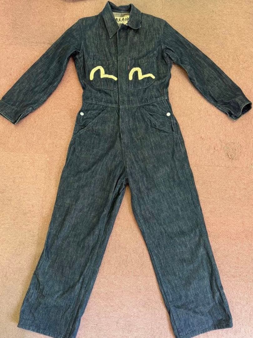 エビス　オーバーオール　つなぎ　38（美品） 楽天市場】EVISU JEANS ユーロ プリントマーク DEAD STOCK エヴィス