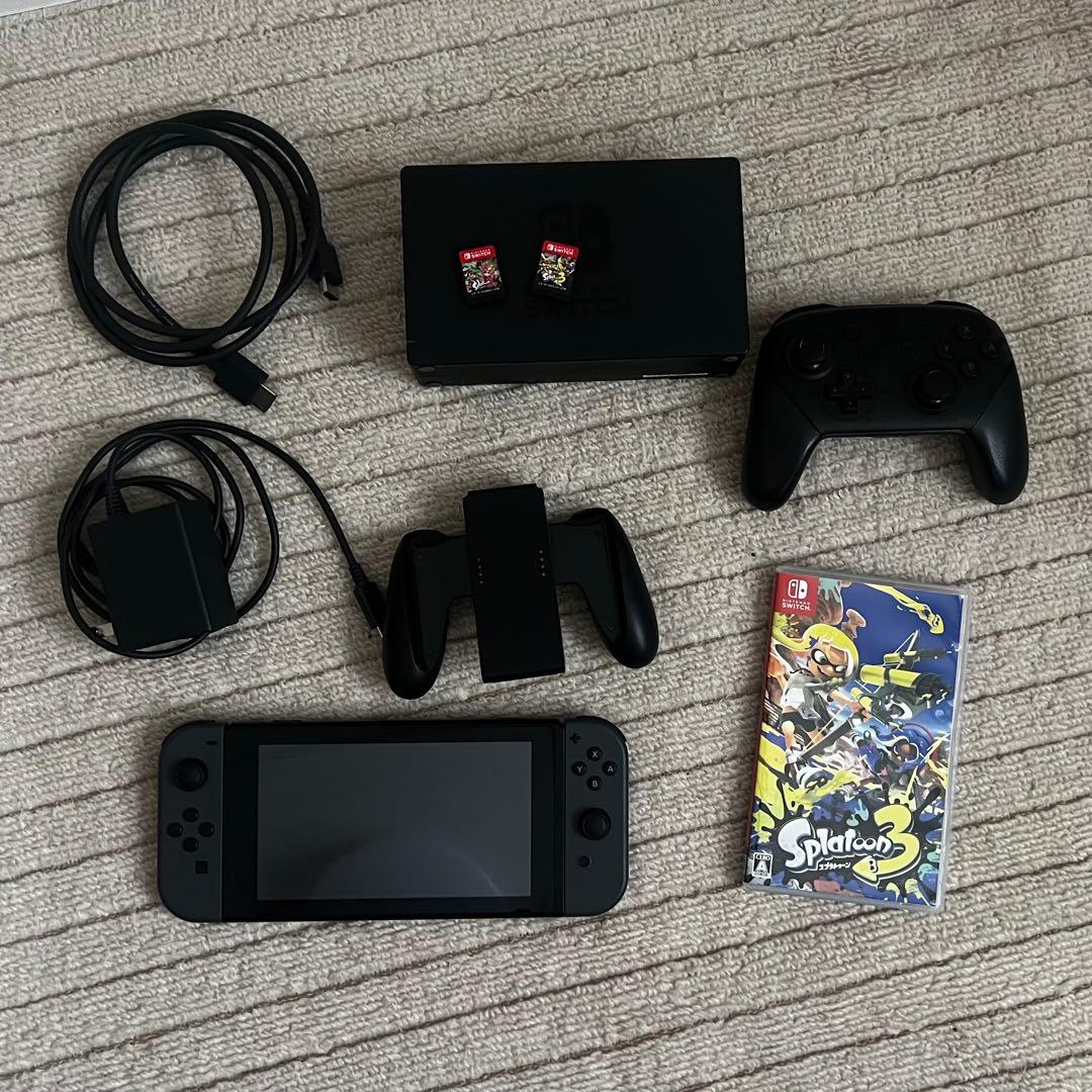 Nintendo Switch グレー 本体 スプラ2 スプラ3 プロコン Amazon.co.jp: 【任天堂純正品】Nintendo Switch Proコントローラー