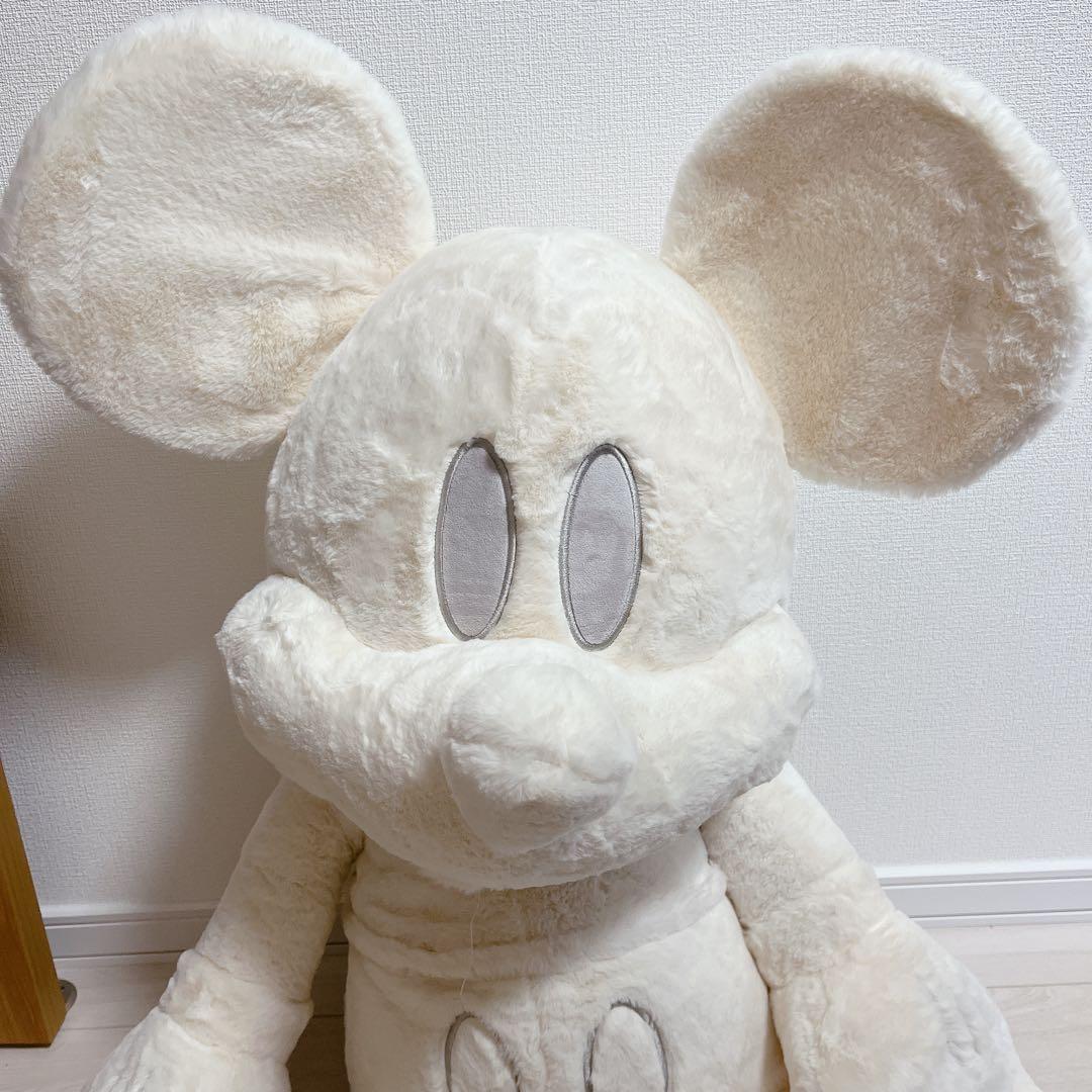 コストコ 100㎝ ホワイトミッキーマウス ぬいぐるみ ディズニー BIG