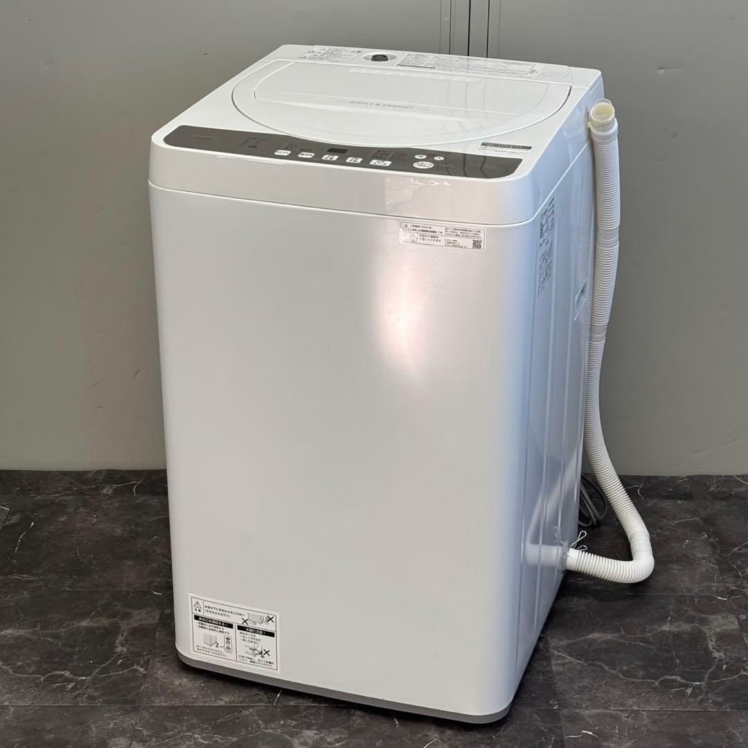 ∞送料込！設置対応◎2021年製5.5kg洗濯機 シャープ ES-GE5EJ-W ES-GE5J | 洗濯機：シャープ