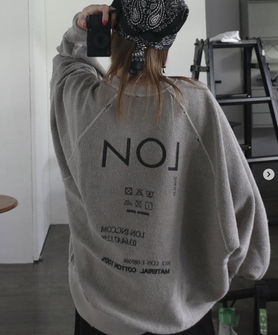 未使用【LON】Two Side Sweatshirt #04 新色トップグレー TWO SIDE SWEATSHIRT issue # 04 charcoal beige, black brown, light
