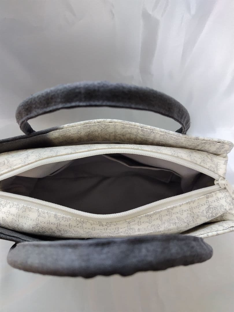 紬帯地 よろけ縞 利休バッグ 和装バッグ