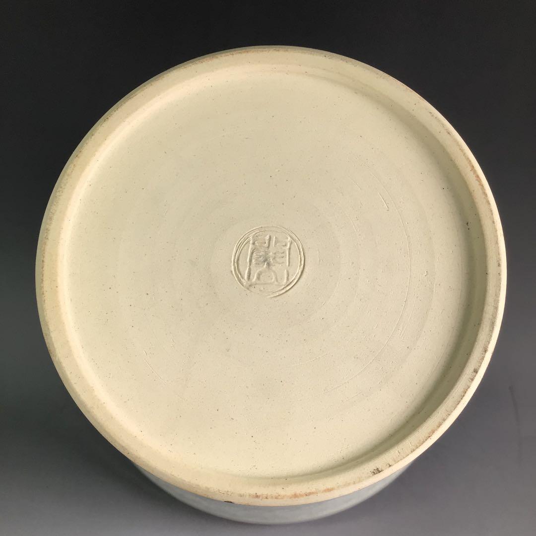 P804 水指 『平安 開山造』『礼賓手三嶋』『末広水指』 共箱