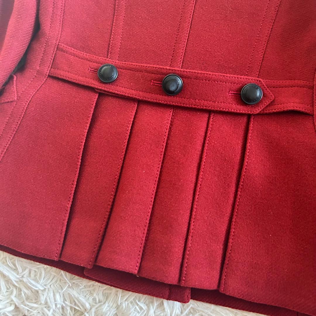 バーバリーブリット カシミヤ混 ピーコート ナポレオンコート 襟ボア