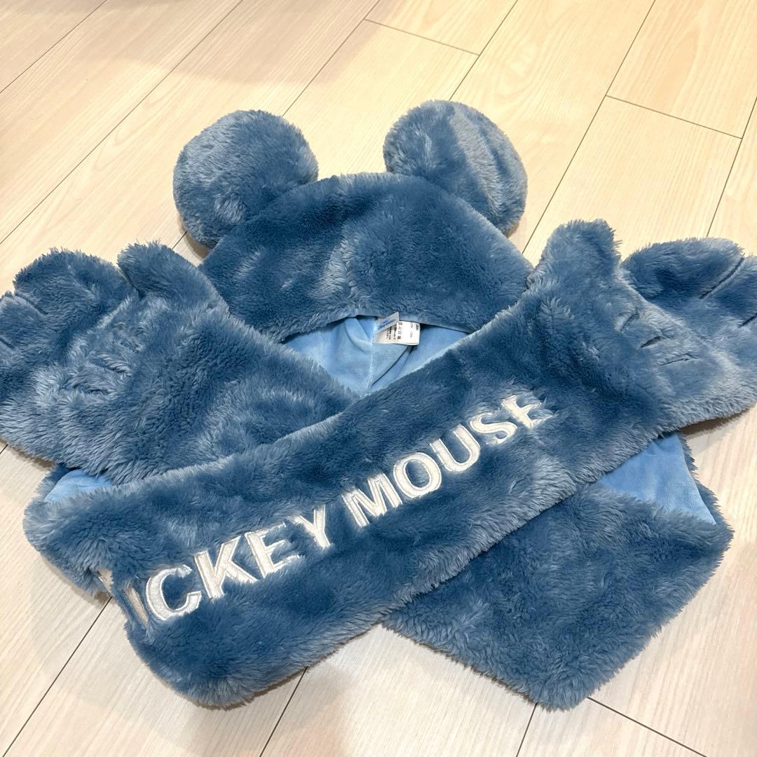 ディズニーファンキャップ マフラー（ピンク・ブルー）