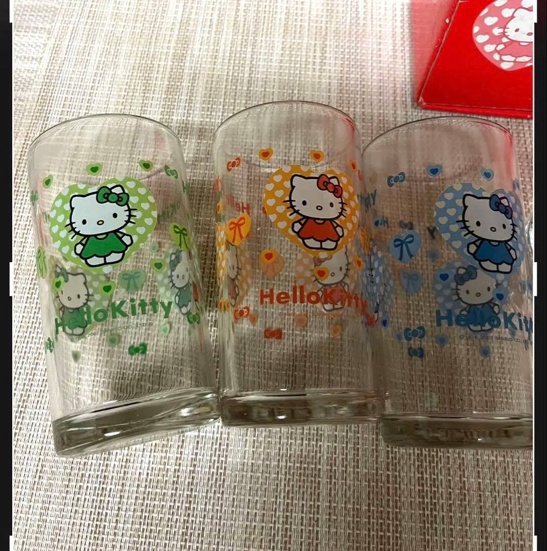 ハローキティ ガラスコップ 5コ 2001年 2007年 - メルカリ