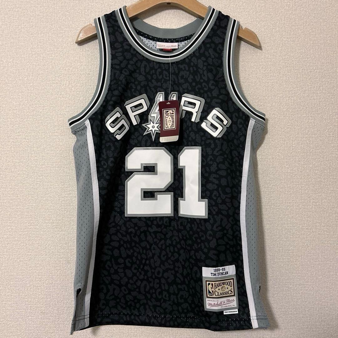 ミッチェルアンドネス　バスケユニフォーム　NBA spurs　ダンカン 豹柄 ミッチェルアンドネス バスケユニフォーム NBA spurs ダンカン 豹柄
