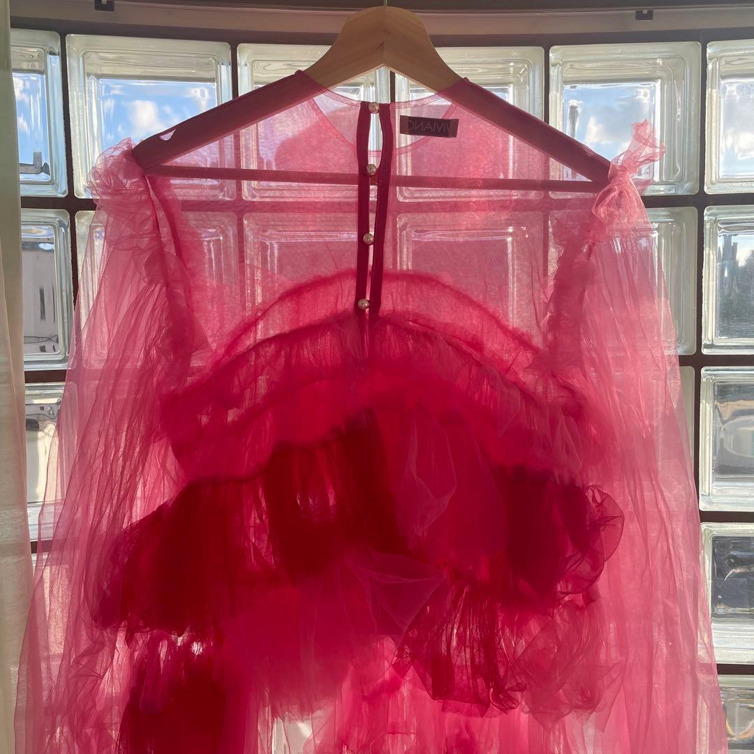 VIVIANOチュールセットアップ ピンク×赤ヴィヴィアーノ - メルカリ