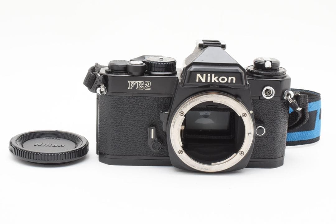 超美品 NIKON FE2 ブラック　フィルムカメラ　モルト新品交換済 M245 Nikon FE2 ブラックボディ Dマーク 整備済 ニコン（51171