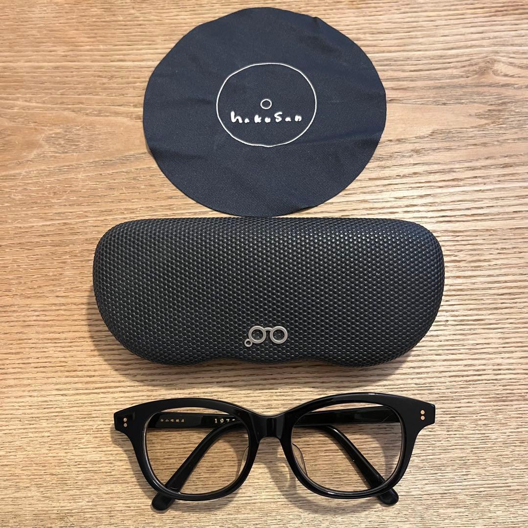 白山眼鏡店 HANK 1975 黒 ケース、メガネクロス付き - メルカリ