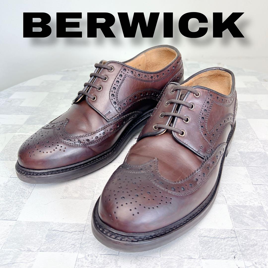 BERWICK バーウィック ウイングチップ オイルドレザー ドレスシューズ Berwick1707 | ウイングチップ コーティングレザー | 5278ROVIBU