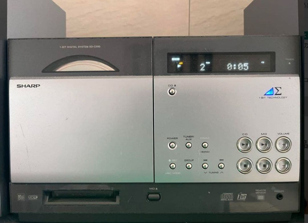 SHARP SD-CX80 オーディオシステム 本体 - メルカリ