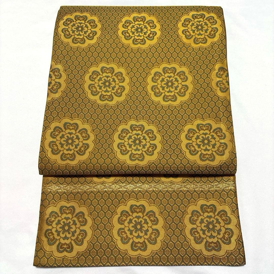 袋帯【龍村晋】傳匠名錦 名物蜀紅錦 正絹 全通柄 フォーマル 礼装用