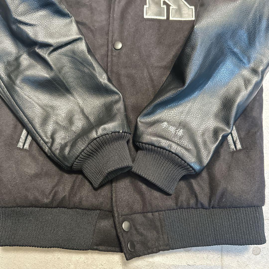 USED】韓国 高麗大学 スタジャン オールブラック コリョデ XS 男女兼用