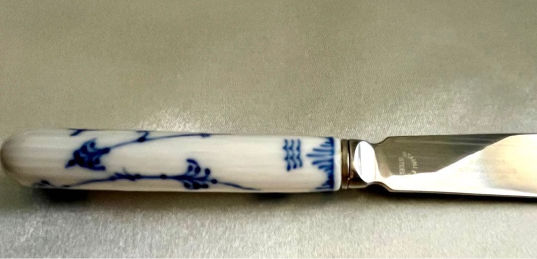 未使用】稀少ロイヤルコペンハーゲン ブルーフルーテッド☆バターナイフ