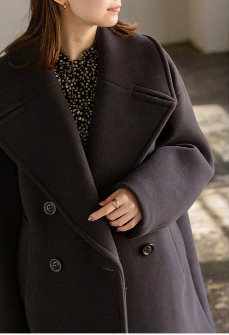 【美品】NOBLE MTRビッグカラーPコート　クリーニング済 MTRビッグカラーコート（チェスターコート）｜NOBLE（ノーブル）の通販