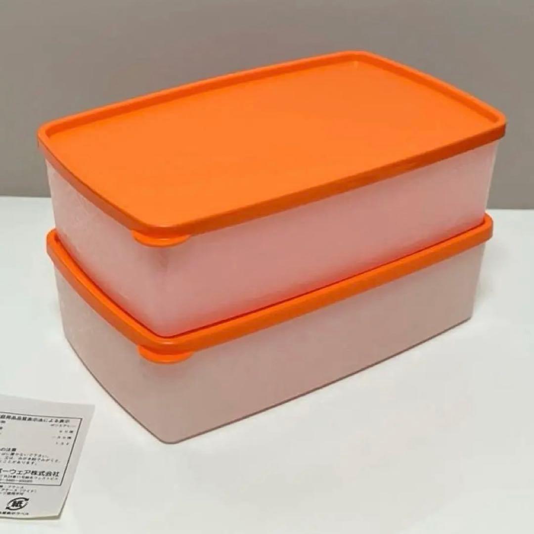タッパーウェア ＊ スノースクエア ワイド深形 2個 - メルカリ