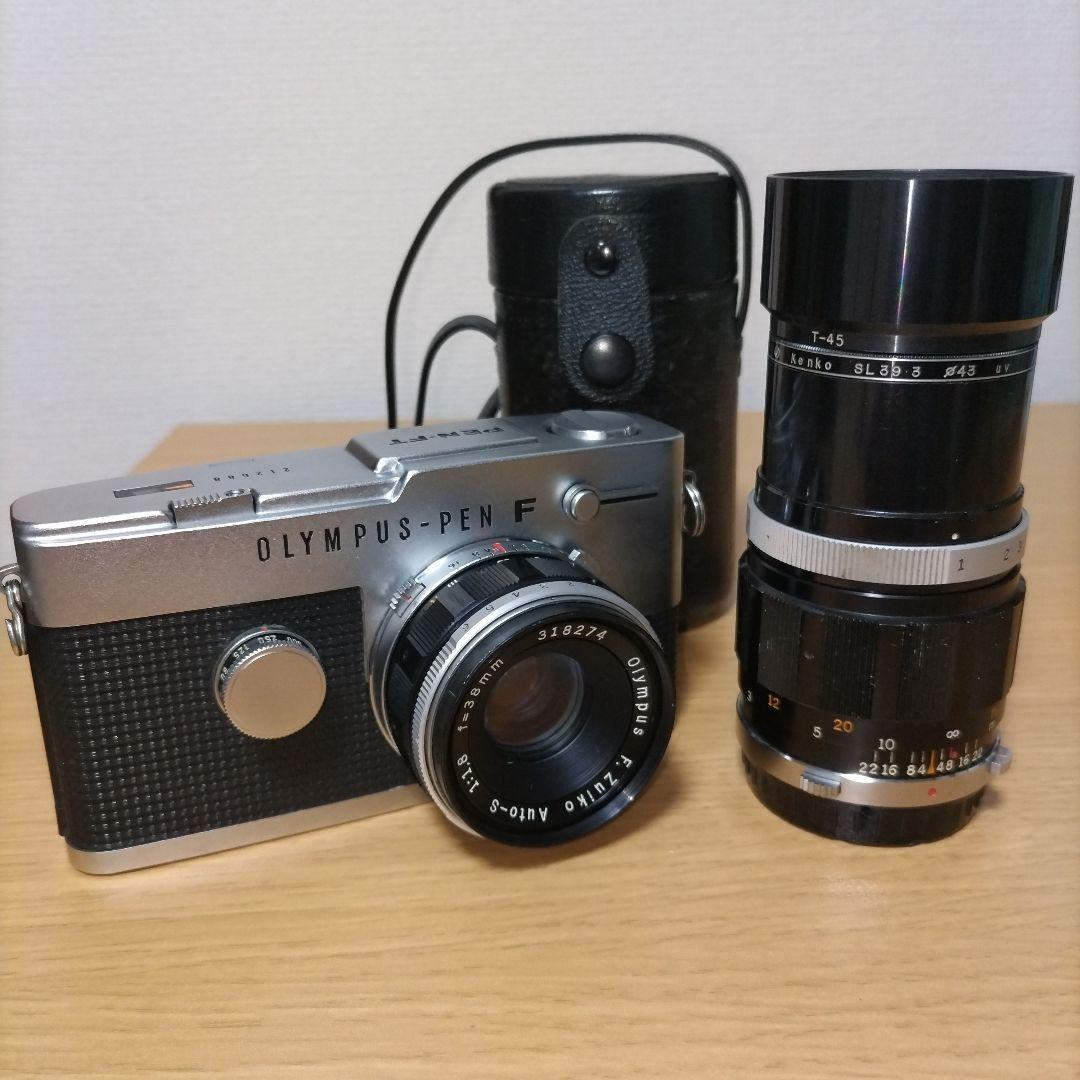 外観美品　オリンパス PEN FT シャッター、露出計動作品　レンズ2個セット 中古 オリンパス PEN-F用露出計 PEN F METER（現状品） 程度：AB（良品）