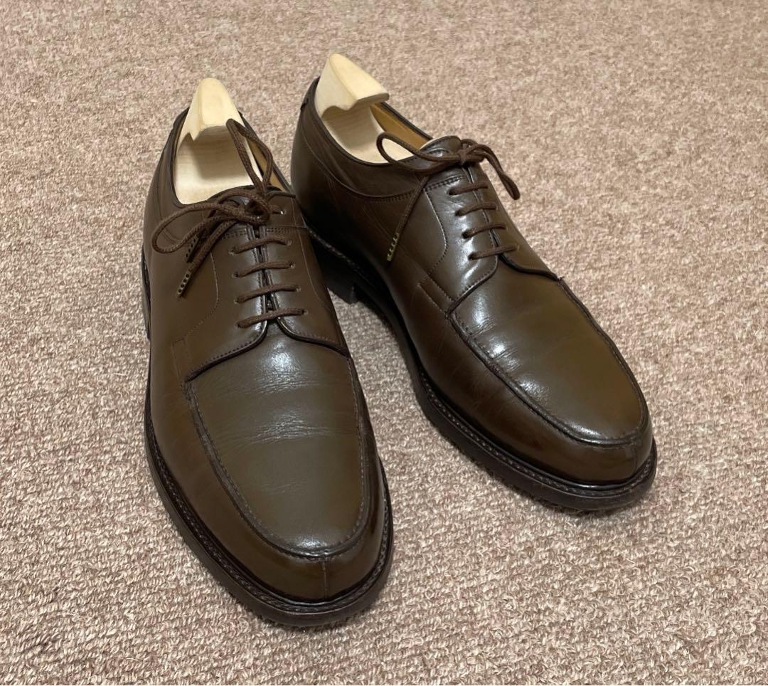 靴 JOHN LOBB BARROS Barros' Brown Leather Split Toe Derby UK 8.5 EE - Abbot's Shoes